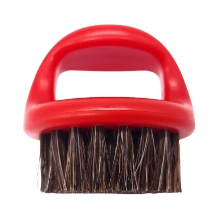 BarberBro. Boar Bristle Knuckle Fade Brush - Red