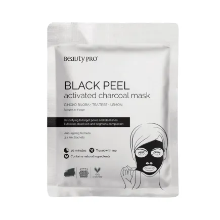 BeautyPro Black Peel Charcoal Mask, 3 x 7ml