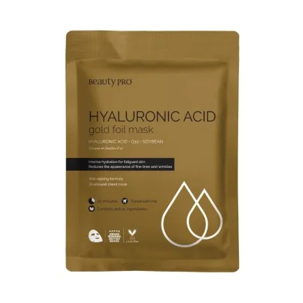 BeautyPro Hyaluronic Acid Gold Foil Mask 25ml