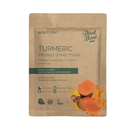 BeautyPro Tumeric Infused Sheet Face Mask 22ml