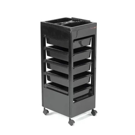 REM Studio Salon Trolley Black - Accessory top tray