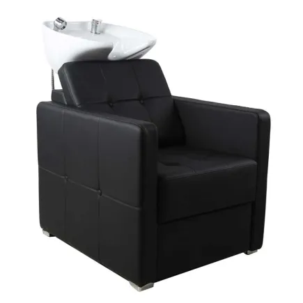 Salon Fit Dakota Back Wash Unit Black with White Basin