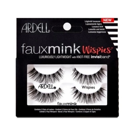 Ardell Faux Mink Lashes Black Wispies Twin Pack