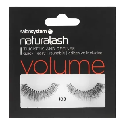 Salon System Naturalash 108 Black Volume Strip Lashes