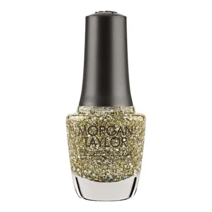 Morgan Taylor Long-lasting, DBP Free Nail Lacquer Glitter And Gold 15ml