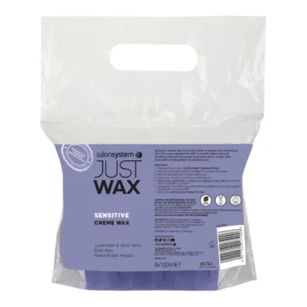 Salon System Just Wax Sensitive Cream Wax Roller Wax 6 x 100ml