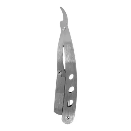 BarberBro. Stainless Steel Straight Razor - Brushed Steel