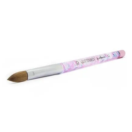 Glitterbels Pinched Pastel Glitter Acrylic Brush - Size 10