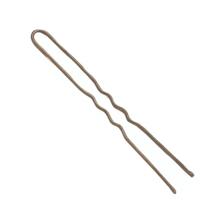 Sibel Wavy Hair Pins 70mm Brown - 50 Pack