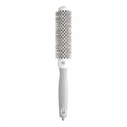 Olivia Garden Expert Blowout Round Hair Brush Shine White & Grey 25mm
