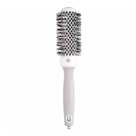 Olivia Garden Expert Blowout Round Hair Brush Shine White & Grey 35mm
