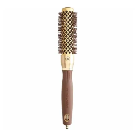 Olivia Garden Expert Blowout Round Hair Brush Shine Gold & Brown 25mm