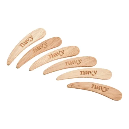 Navy Professional Bamboo Spatulas