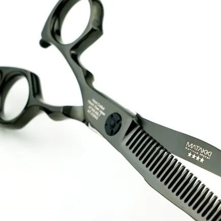 Matakki Black Ninja Professional Hair Thinning Scissors 6 inch (Left Handed)