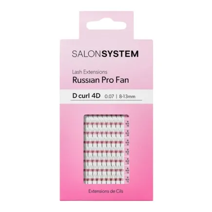 Salon System ProFan D-Curl 4D 8-13mm - Russian Pro Fan Lash Extensions