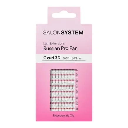 Salon System ProFan C-Curl 3D 8-13mm - Russian Pro Fan Lash Extensions