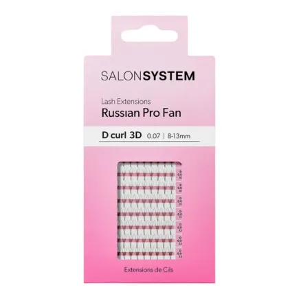 Salon System ProFan D-Curl 3D 8-13mm - Russian Pro Fan Lash Extensions