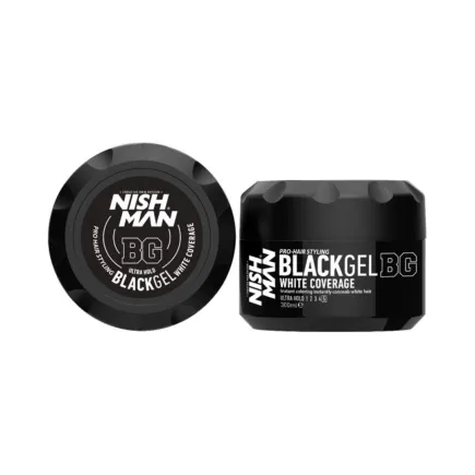 Nishman Ultra Hold Hair Styling Black Gel 300ml