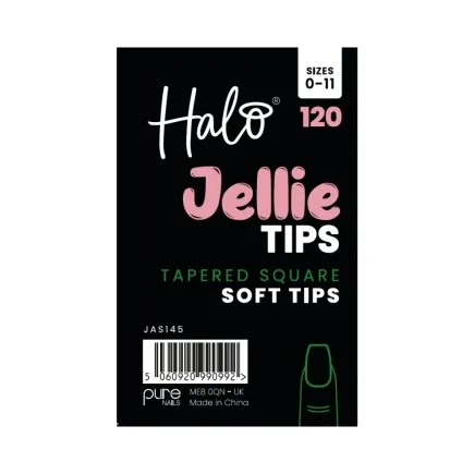 Halo Jellie Nail Tips Tapered Square - 120 Pack