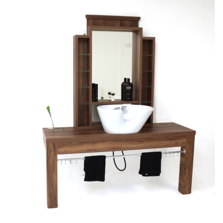 REM Montana Barbers Unit with Backwash Basin - 1 Position