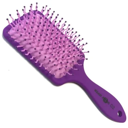 Head Jog 02 Purple Square Paddle Brush