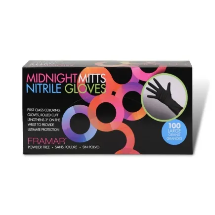 Framar Midnight Mitts Nitrile Gloves Medium - 100 Pack