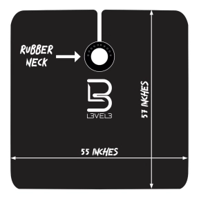 L3VEL3 Professional Rubber Neck Cutting Cape Black