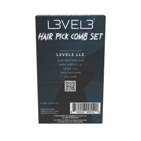 L3VEL3 Hair Pick Combset