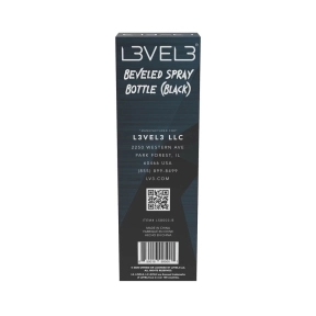 L3VEL3 Beveled Spray Bottle Black