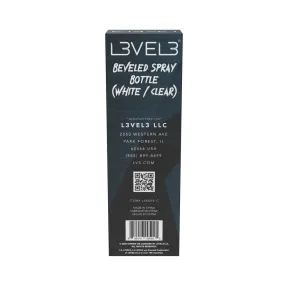 L3VEL3 Beveled Spray Bottle White / Clear