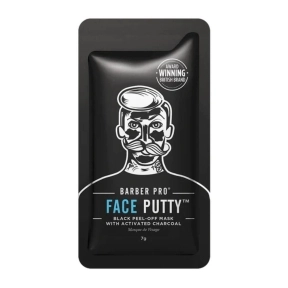Barber Pro Face Putty Peel-Off Mask With Activated Charcoal Sachet, 3 x 7g