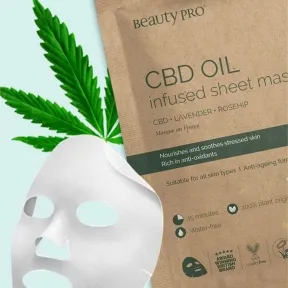 BeautyPro CBD Oil Infused Sheet Mask 22ml