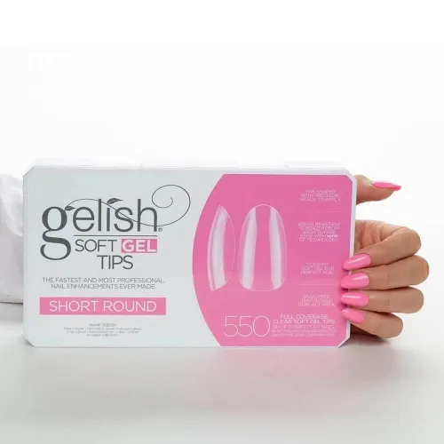Gelish Soft Gel Tips - Short Round, 550 Pack