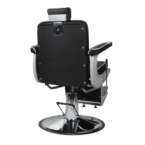 Salon Fit Chrysler Barber Chair Black with White Piping