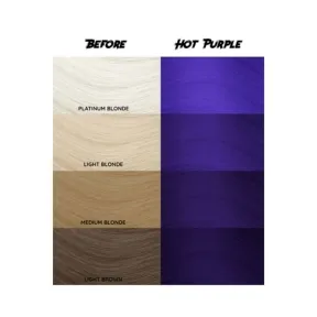 Crazy Color Semi Permanent Hair Colour Cream - Hot Purple 100ml
