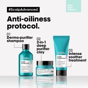 L'Oréal Professionnel Serie Expert Scalp Advanced Anti-Oiliness 2-IN-1 Deep Purifier Clay Mask 250ml