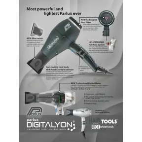 Parlux DIGITALYON Hairdryer - Blue