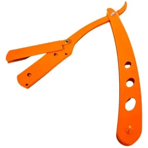 BarberBro. Stainless Steel Straight Razor - Vibrant Orange