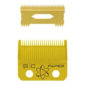StyleCraft Clipper Blade Set - Gold Fixed Faper Blade with Slim Deep Tooth Cutter