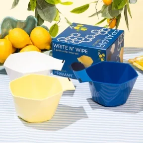 Framar Limoncello Write & Wipe Color Bowls