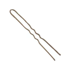 Sibel Wavy Hair Pins 70mm Brown - 50 Pack