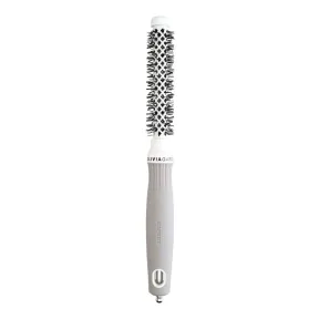 Olivia Garden Expert Blowout Round Hair Brush Shine White & Grey 15mm