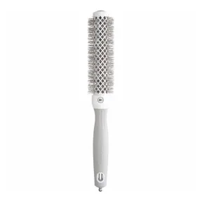 Olivia Garden Expert Blowout Round Hair Brush Shine White & Grey 25mm