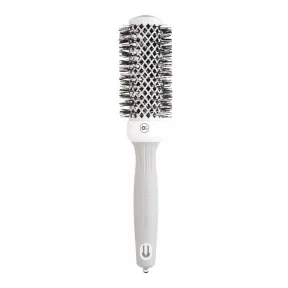 Olivia Garden Expert Blowout Round Hair Brush Shine White & Grey 35mm
