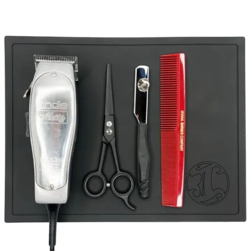 Irving Barber Company Travel Size Station Mat All Black