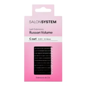 Salon System Russian Volume C-Curl 0.05 8-14mm - Lightweight Lash Extensions