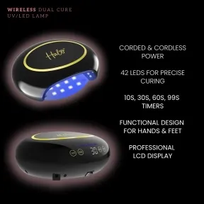 Halo LED Advanced Lamp - Black & Gold (Wireless)