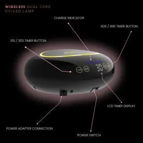 Halo LED Advanced Lamp - Black & Gold (Wireless)