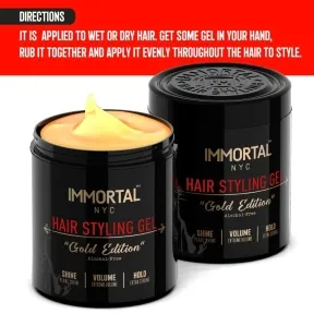 Immortal NYC Hair Styling Gel Gold Edition 500ml