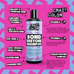 Crazy Color Bond Restore Shampoo 250ml